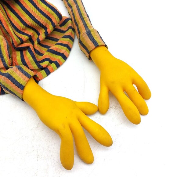 Vintage Muppets Bert Puppet Striped Shirt Rubber & Cloth Collectible Sesame Stre - Picture 15 of 16